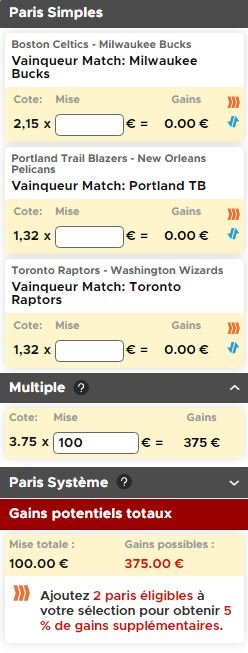1pari | Basket Infos