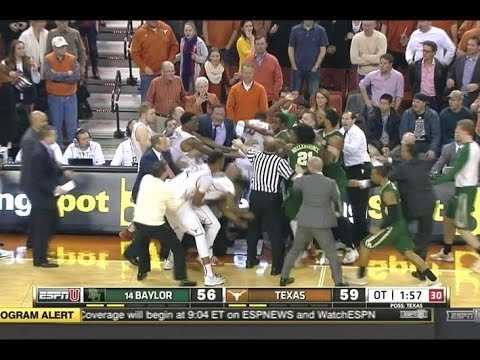 NCAA: Début de bagarre générale entre Baylor et Texas et 7 expulsés | Basket Infos