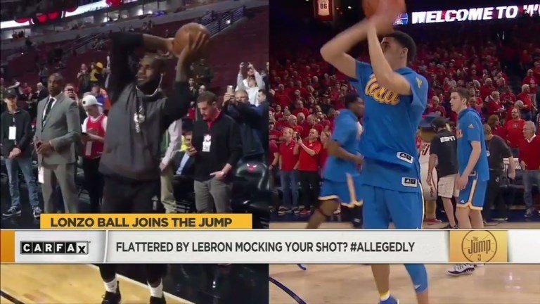 Lonzo Ball flatté que LeBron James se soit « moqué » de son shoot