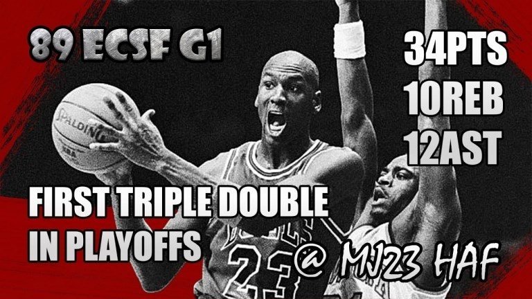 Il y a 34 ans Michael Jordan signait le 1er triple-double de l&rsquo;histoire des Bulls en playoffs