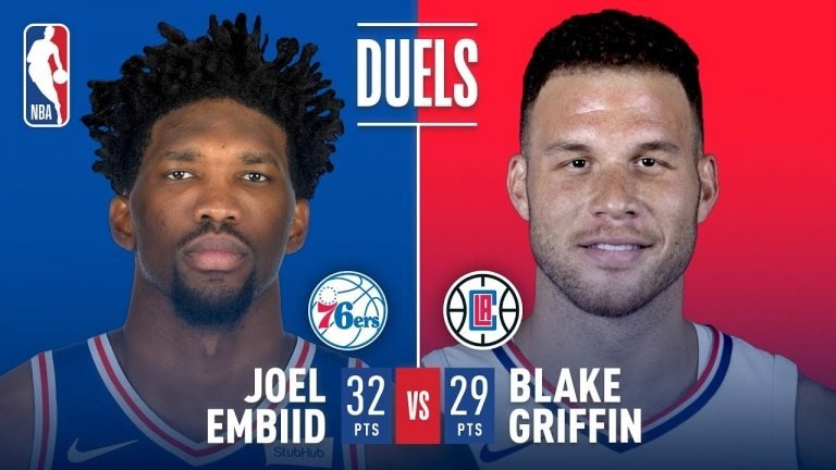 Le superbe duel Joel Embiid – Blake Griffin