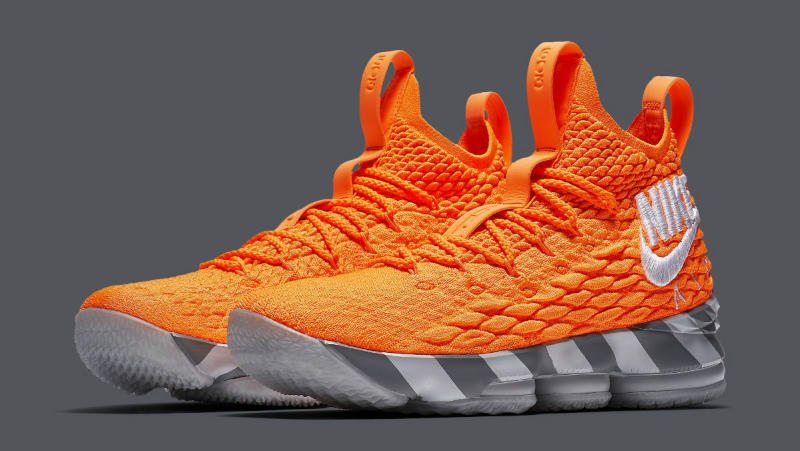 lebron 15 orange and black