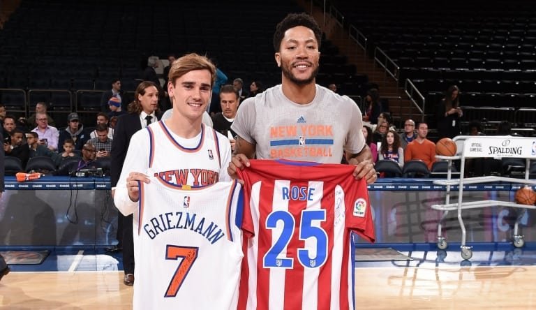 Derrick Rose et Antoine Griezmann | Basket Infos