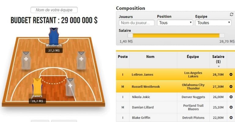 Jeu de l&rsquo;entraîneur NBA : Une équipe offerte, profitez-en ! Nos conseils