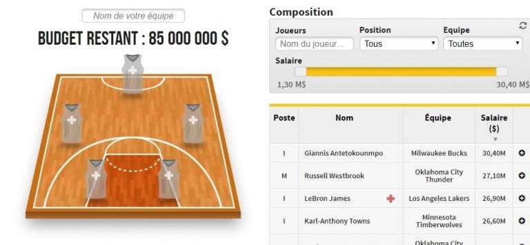 Jeu de l&rsquo;Entraîneur NBA : Qui prendre pour décrocher plus de 1 000€ ?