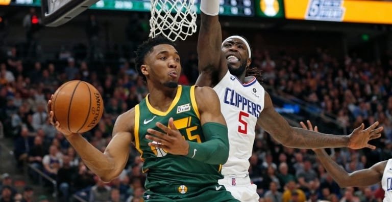 Donovan Mitchell et Montrezl Harrell | Basket Infos