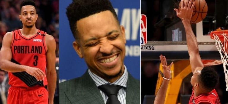 C.J. McCollum : « Je voulais vider le chargeur ce soir »; Sur son contre : « Bron style »